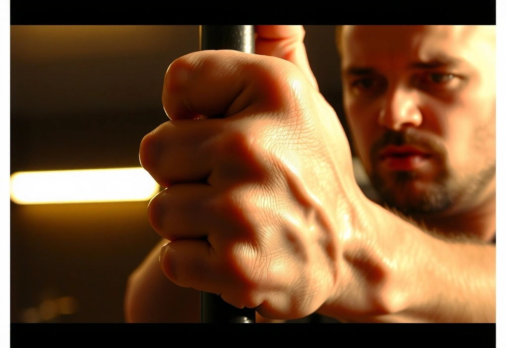 Detalj ekstremne mišićne tenzije